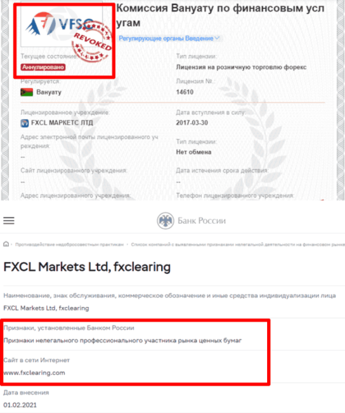 FXCL Markets Ltd (fxclearing.com) лжеброкер! Отзыв TellTrue