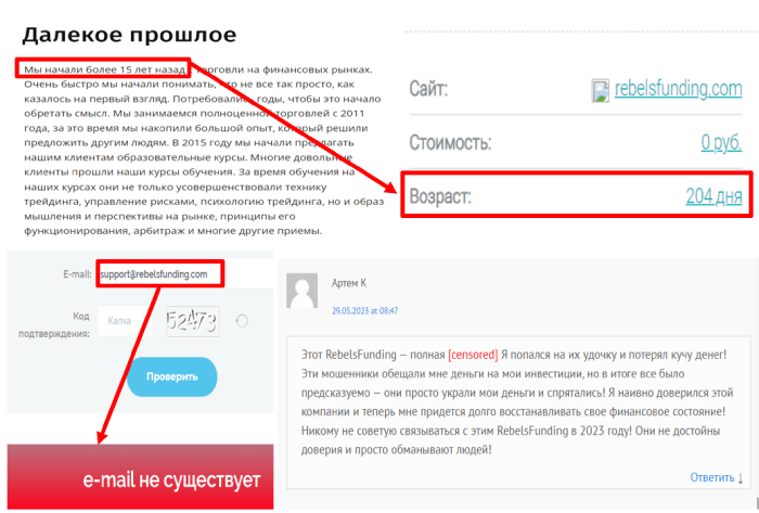 Rebelsfunding (rebelsfunding.com) лжеброкер! Отзыв TellTrue