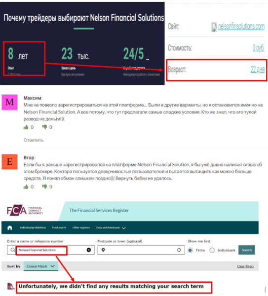 Nelson Financial Solutions (nelsonfinsolutions.com) лжеброкер! Отзыв TellTrue