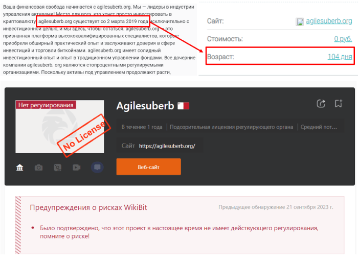 Agilesuberb (agilesuberb.org) лжеброкер! Отзыв TellTrue